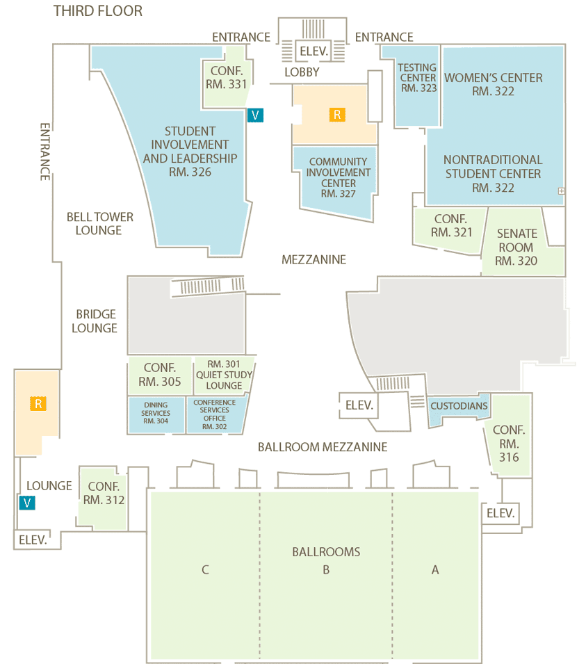 Student Union Building Map